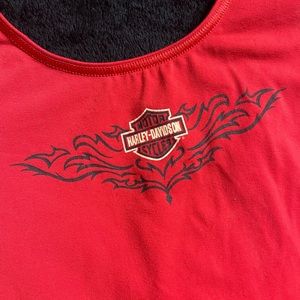 Harley Davidson red bodysuit short sleeve nwot m